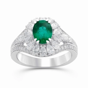 Emerald Lustre Ring - WG