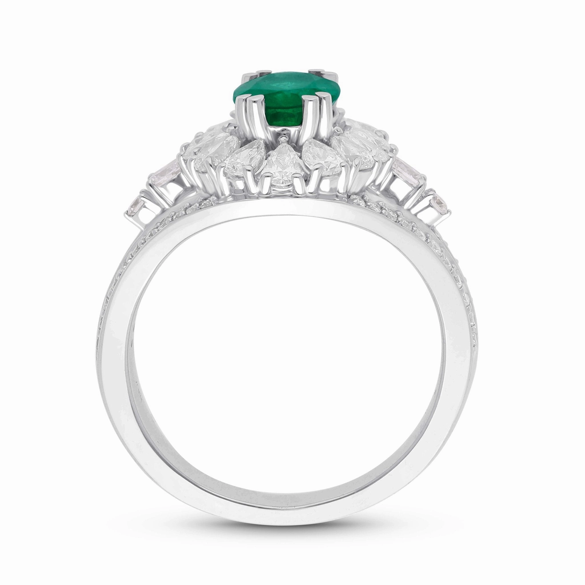 Emerald Lustre Ring - WG