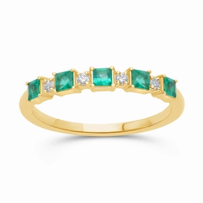 Emerald Princess Stackable Ring - YG