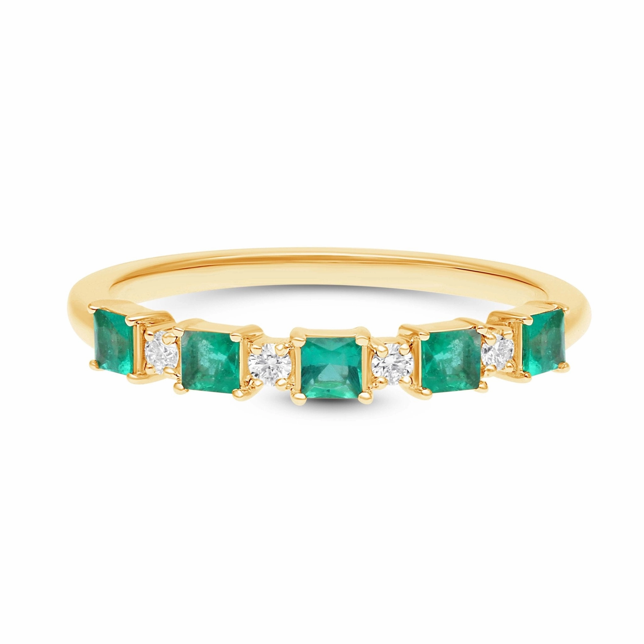 Emerald Princess Stackable Ring - YG
