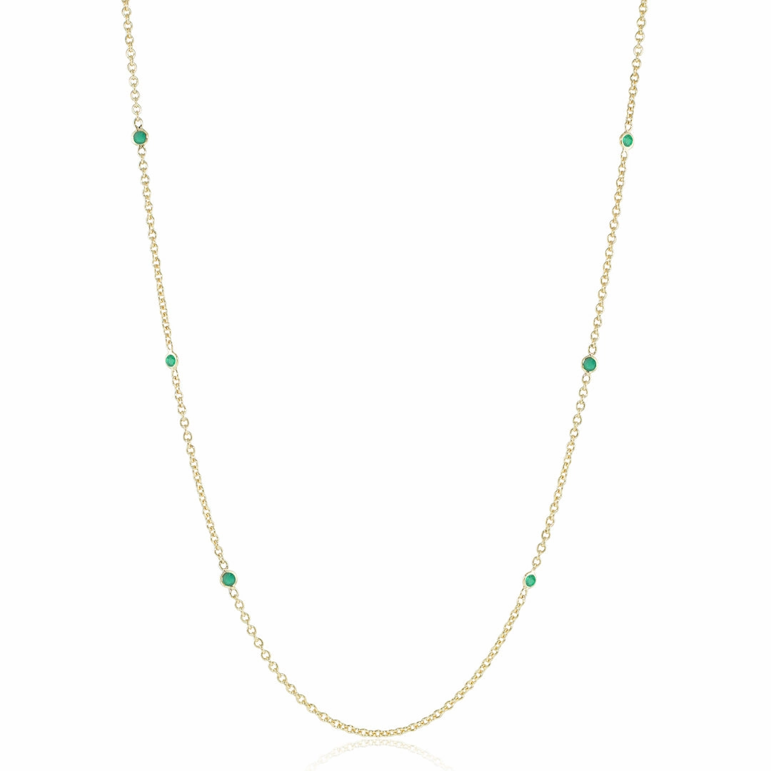 Emerald Station Necklace