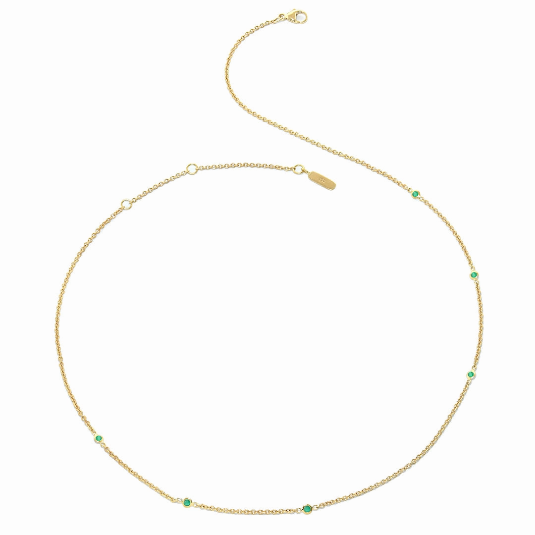Emerald Station Necklace
