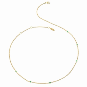 Emerald Station Necklace