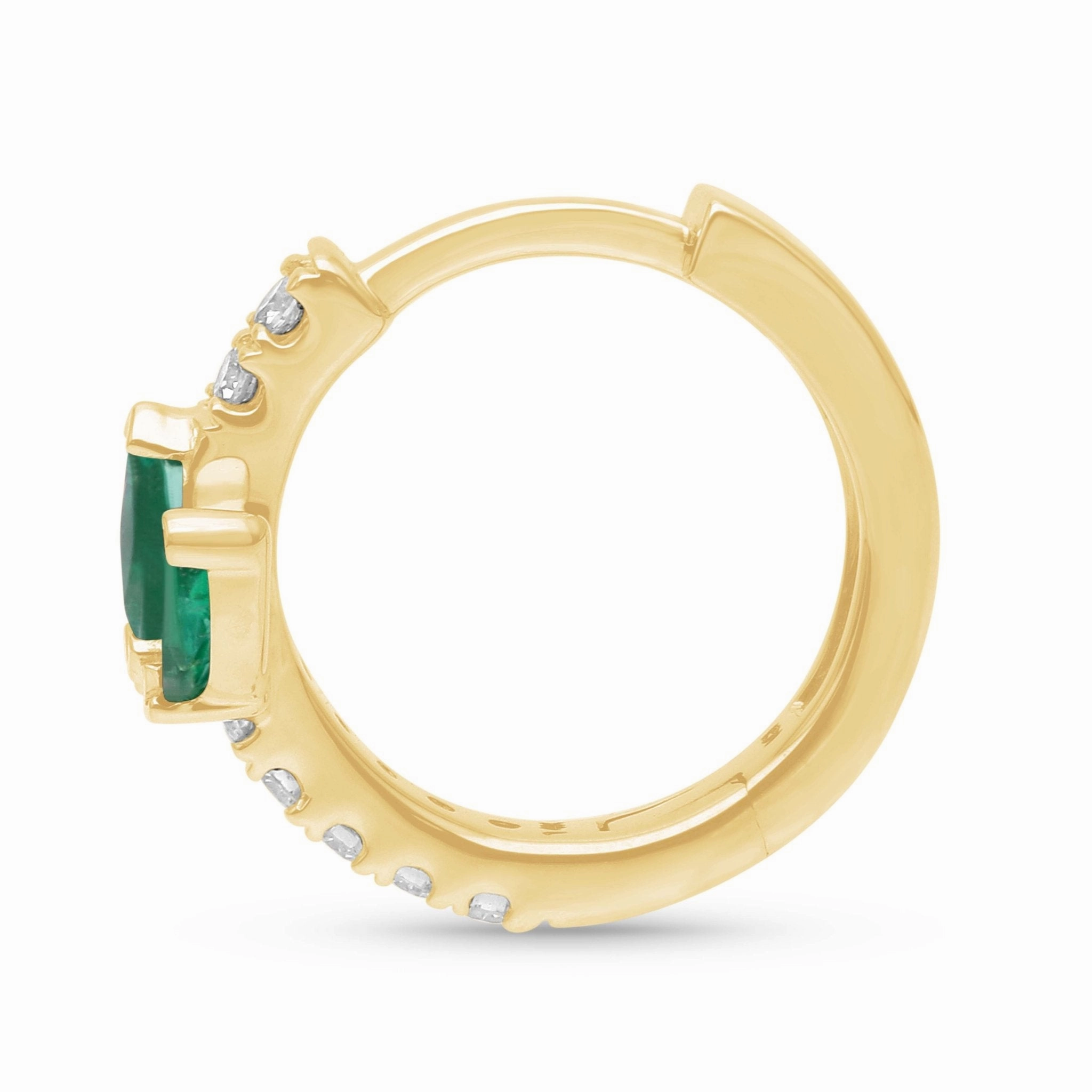 Emerald Trio Earrings - YG