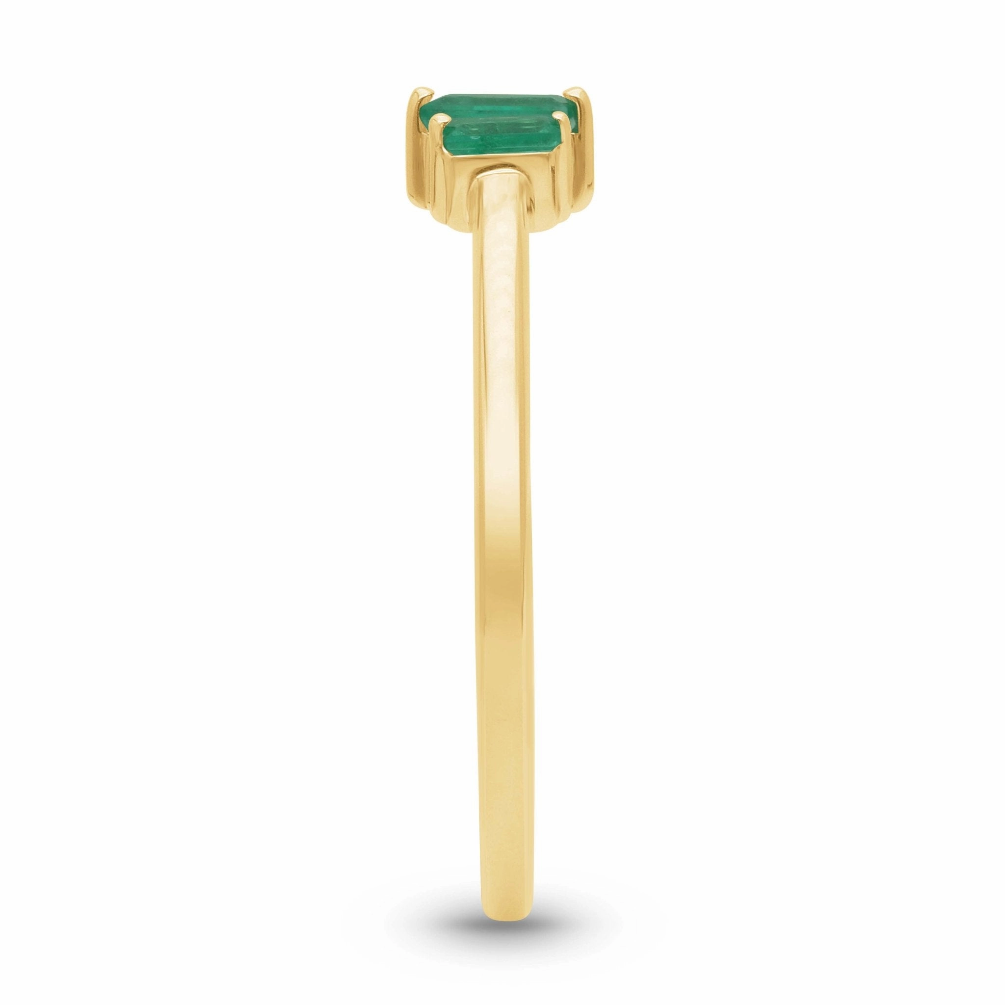 Emerald Trio Stackable Ring - YG