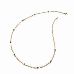 Emerald Whisper Chain Necklace