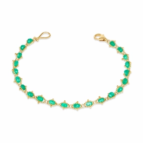 Emerald Woven Textile Bracelet