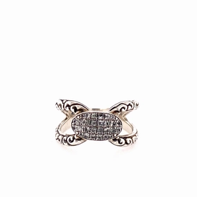 engraved sterling silver and sapphire ring