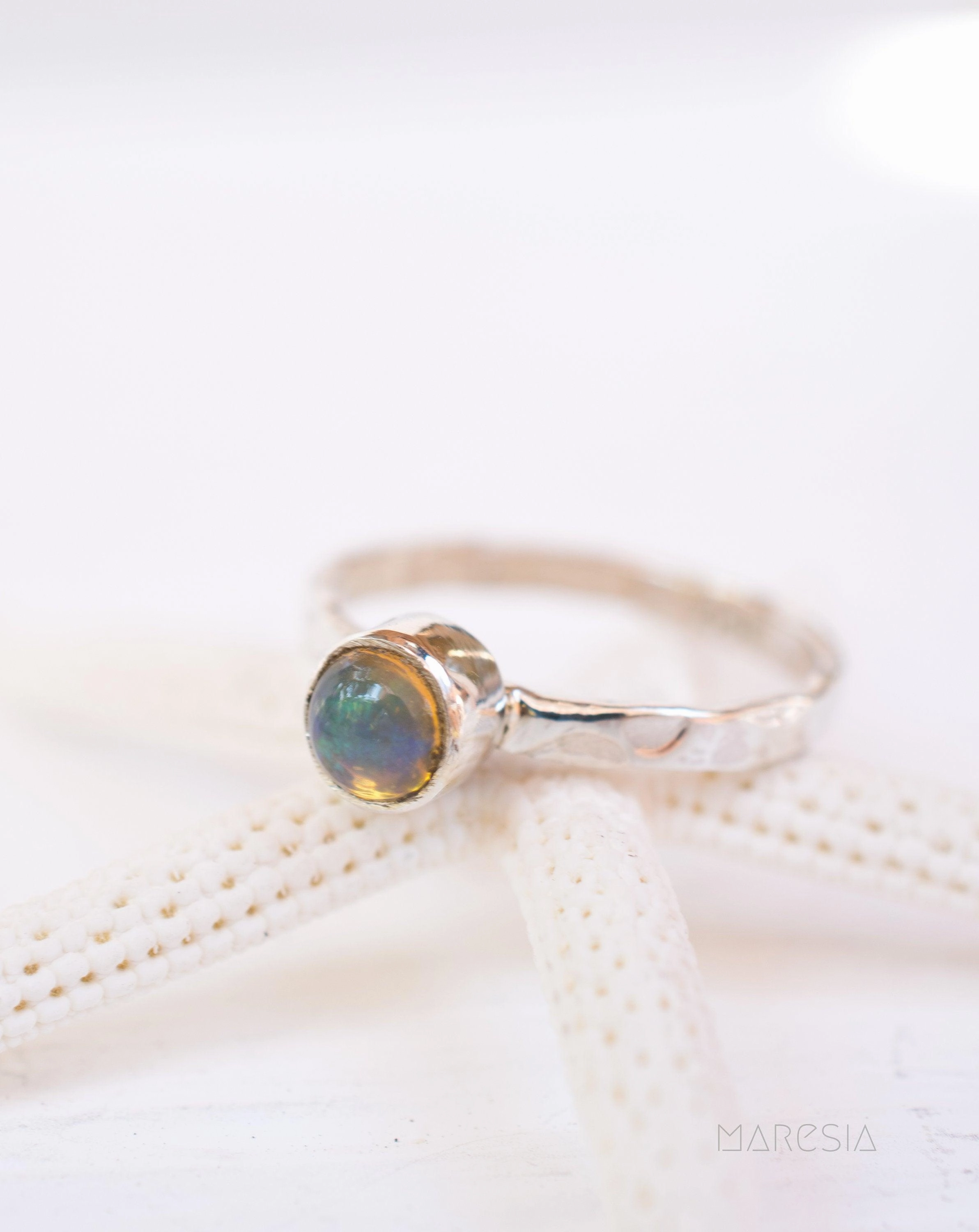 Ethiopian Opal Ring ~ Sterling Silver 925 ~ MR209