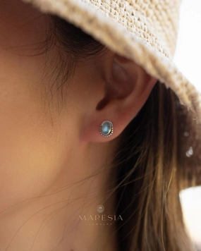 Eva Earrings ~ Moonstone Earrings ~ Sterling Silver 925 ~ ME017