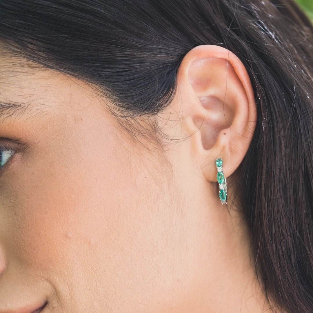Evienne Hoop Earrings - WG
