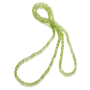Faceted Peridot & Gold Rope Necklace
