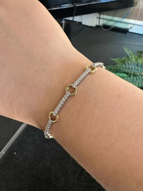Fancy Two-Tone Diamond Bracelet