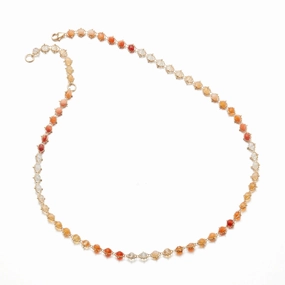 Fire Opal Woven Necklace