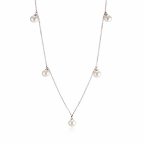 Five-Station Pearl Drop Necklace