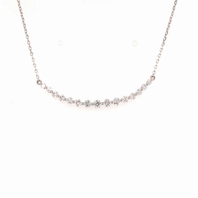 Floating Diamond Bar Necklace