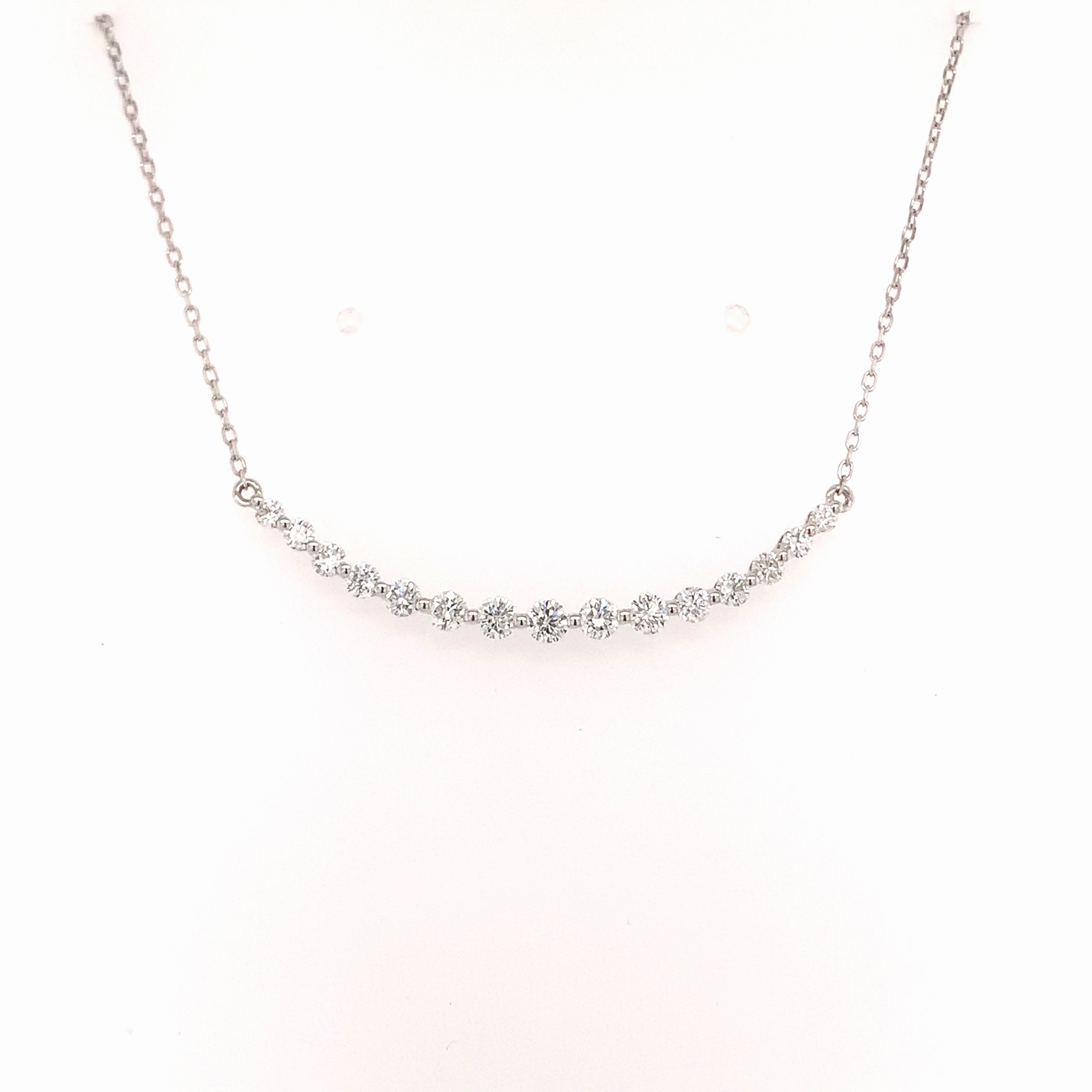 Floating Diamond Bar Necklace