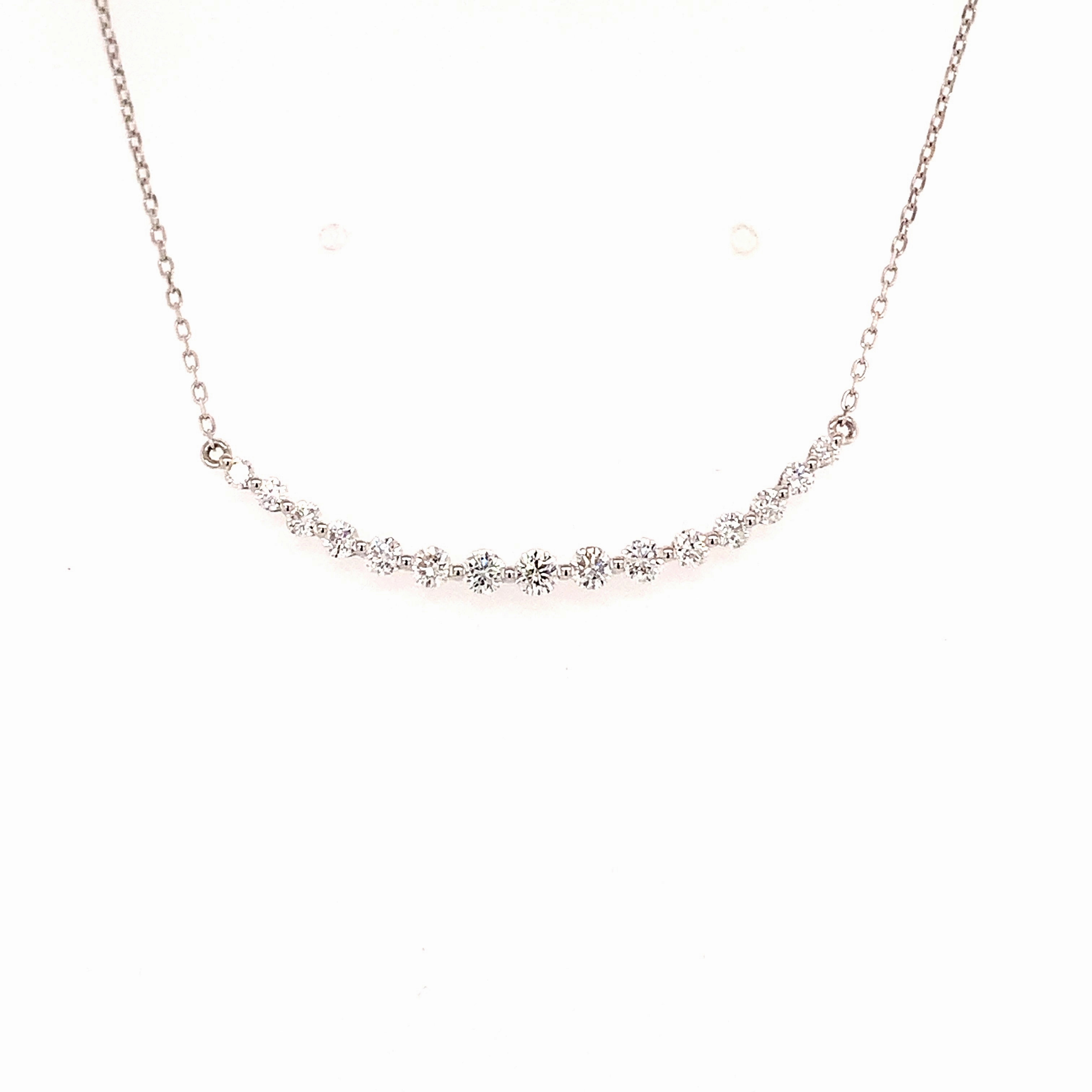 Floating Diamond Bar Necklace