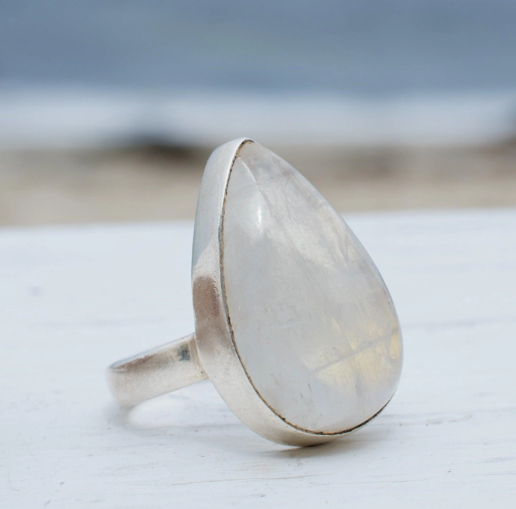 Floripa Moonstone Ring ~ Sterling Silver 925 ~ MR247