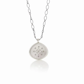 Four-Star Silver Lights Pendant Necklace