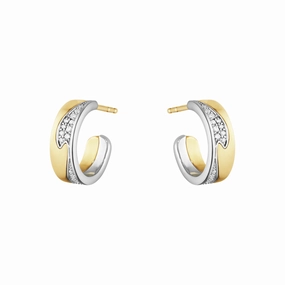 Fusion Multi-Gold & Diamond Hoop Earrings