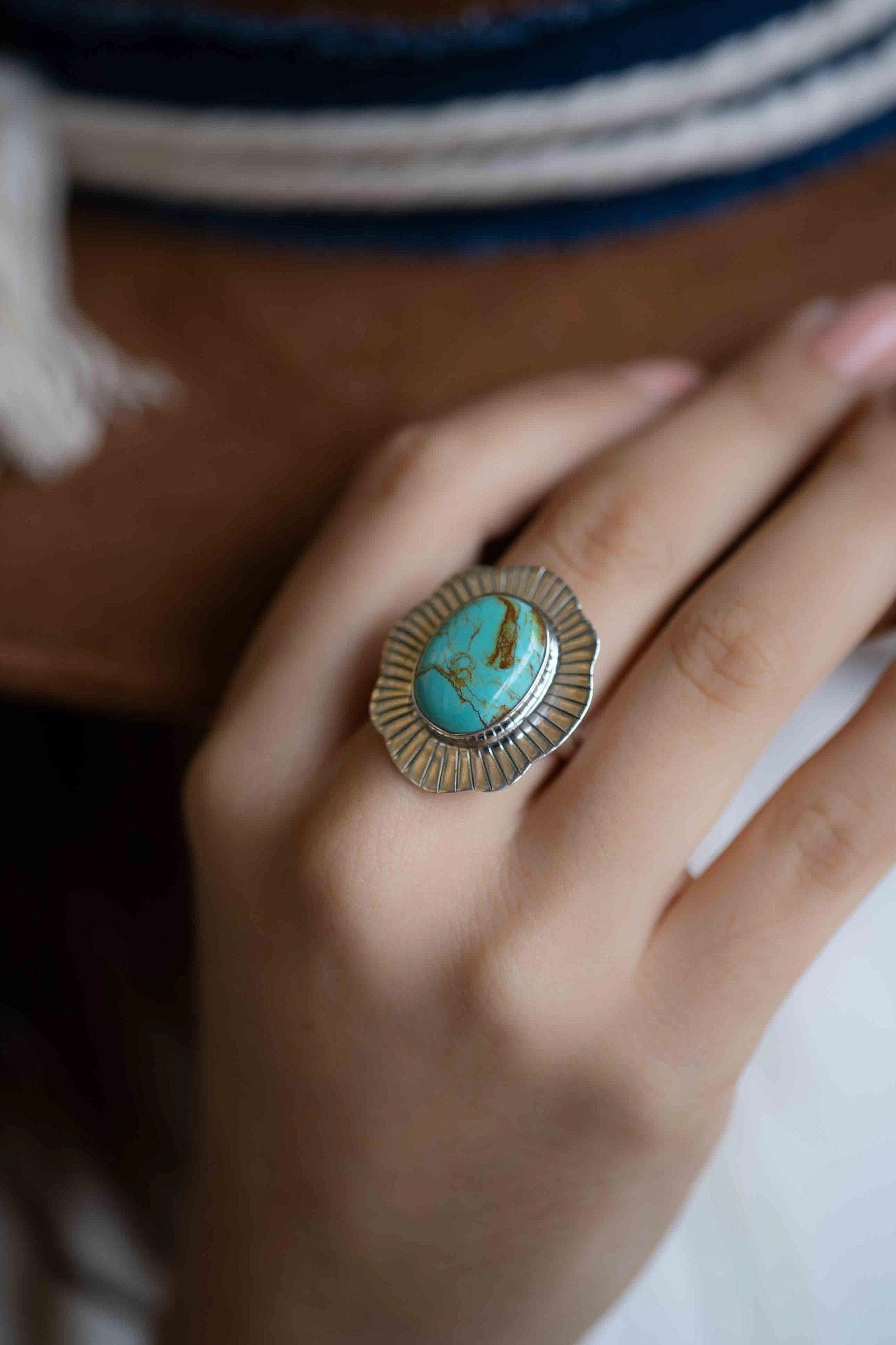 Gaby Ring ~ Turquoise ~ Sterling Silver 925 ~ MR281