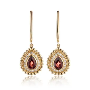 Garnet Drop Earrings