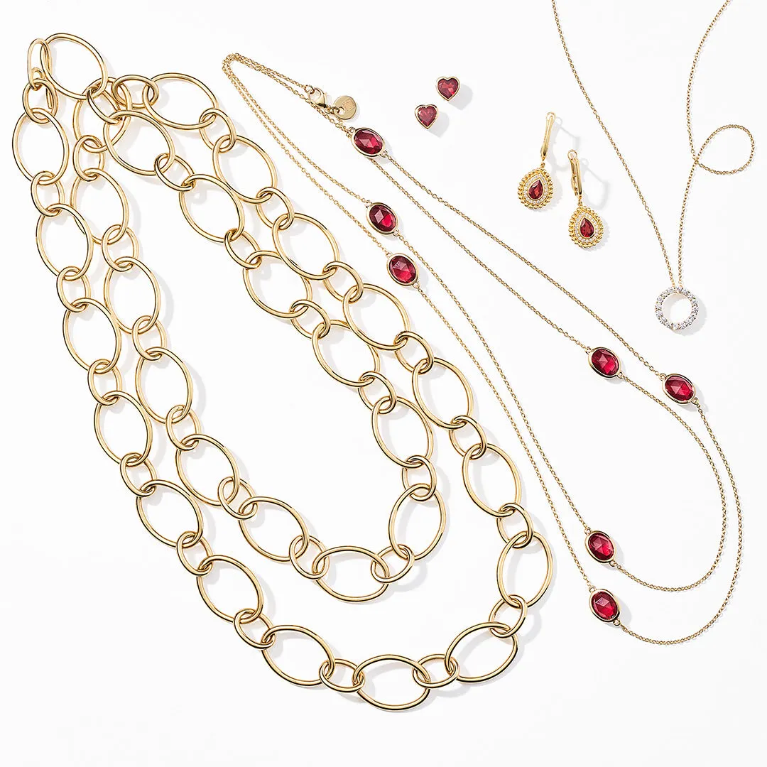 Garnet Drop Earrings