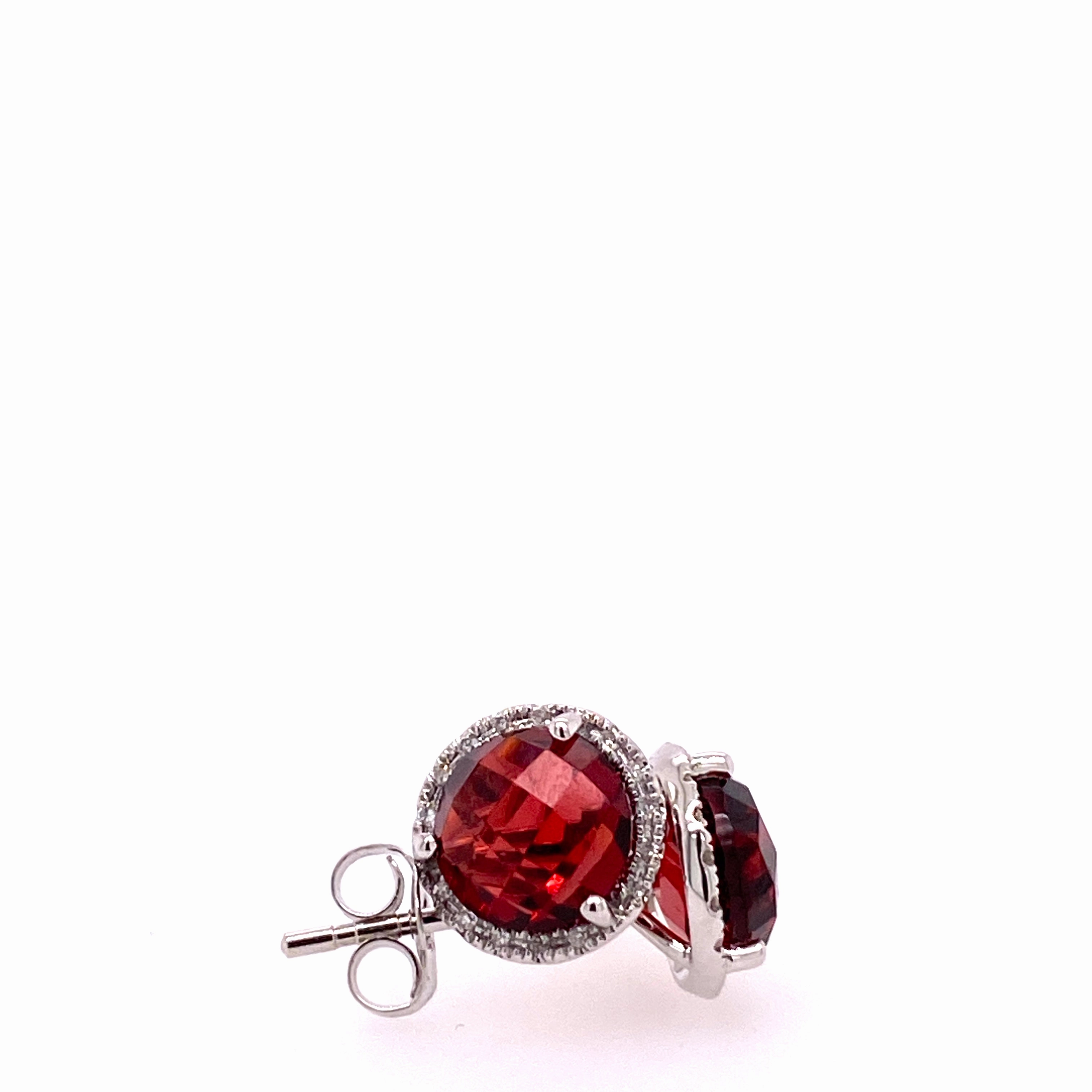 Garnet and Diamond Earrings