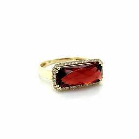 Garnet Bar Ring