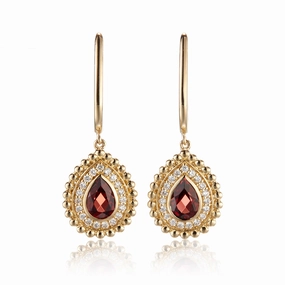 Garnet Drop Earrings