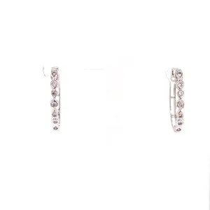 Geometric Diamond Hoop Earrings