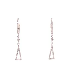 Geometric Drop Diamond Earrings