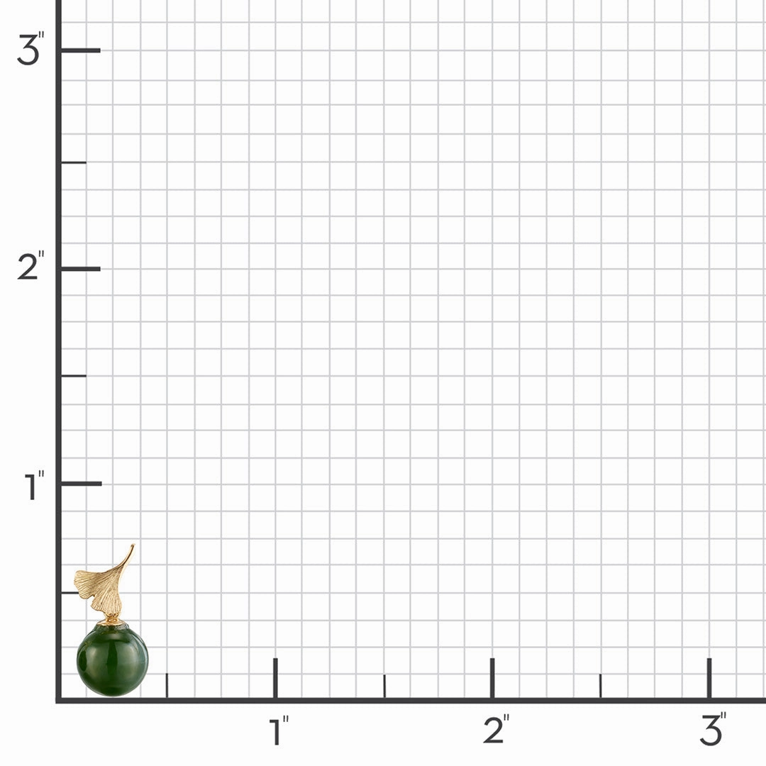Ginkgo Green Nephrite Jade Drop Earrings