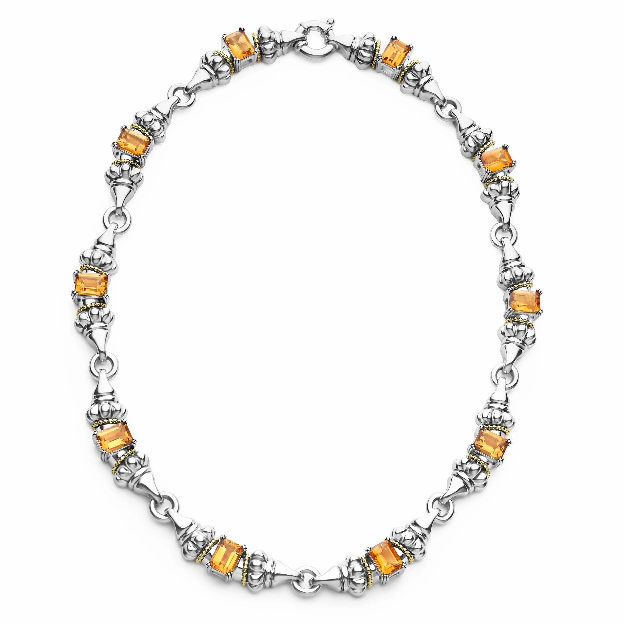 Glacier Citrine Caviar Beaded Necklace