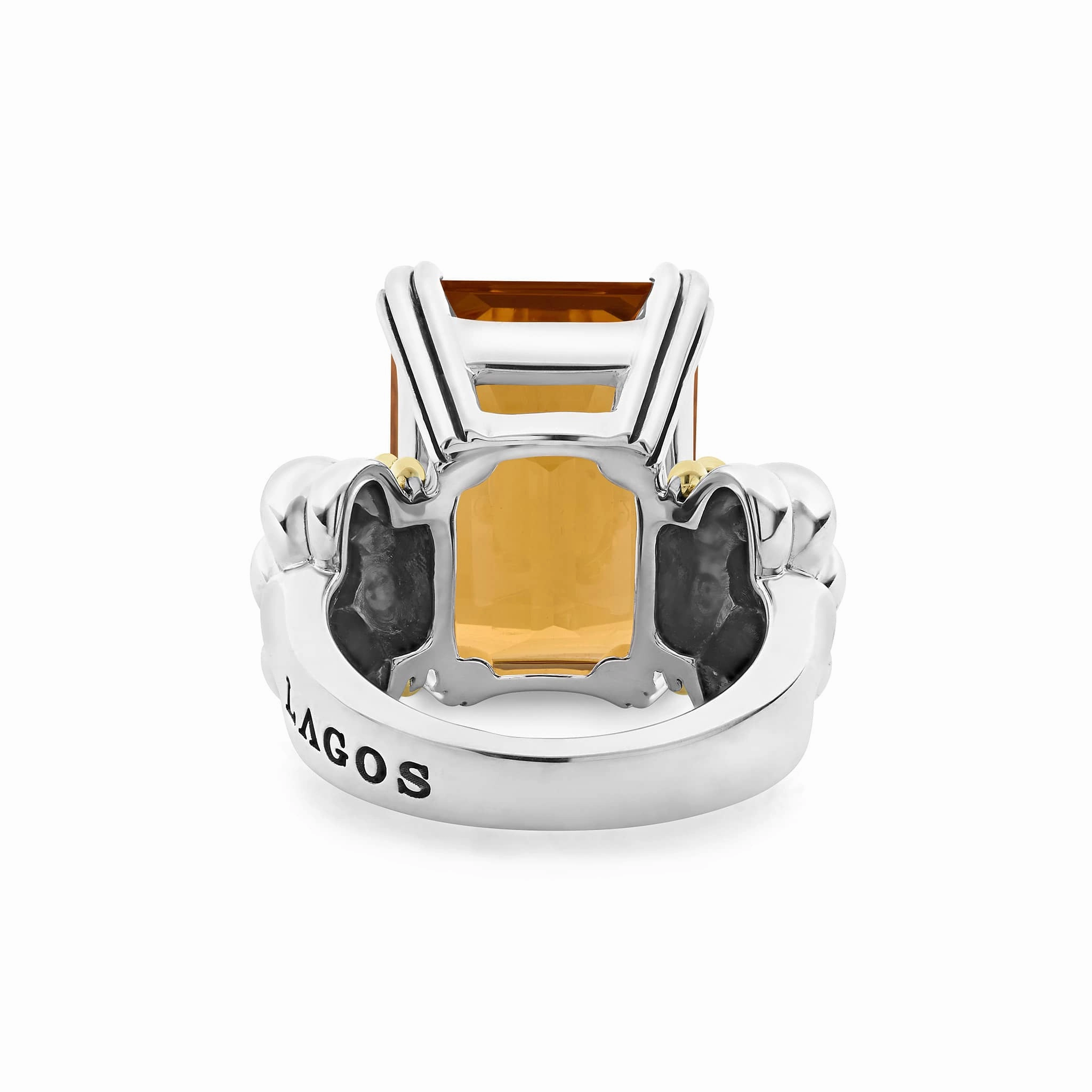 Glacier Large Emerald-Cut Citrine Ring