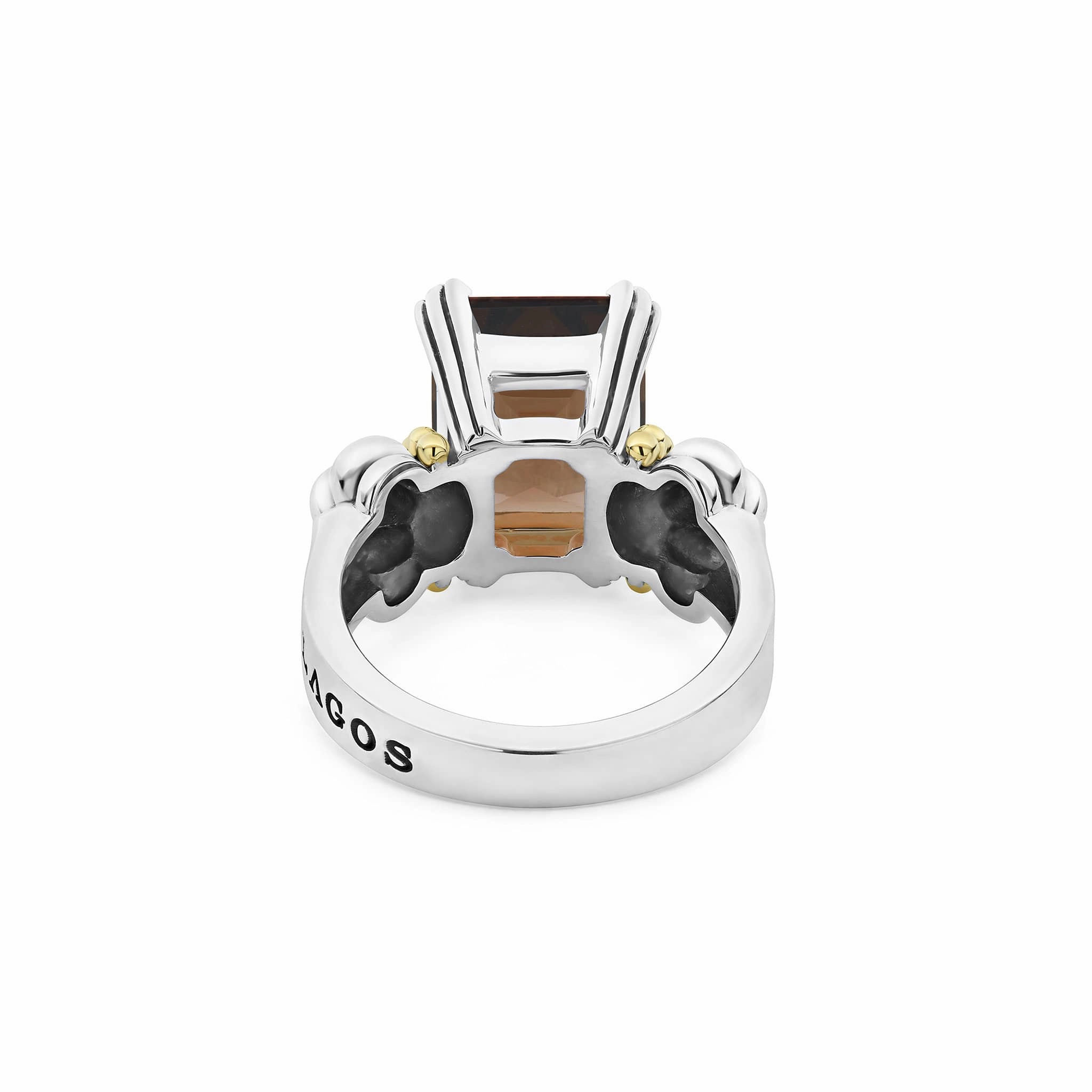 Glacier Medium Emerald-Cut Smokey Quartz Ring
