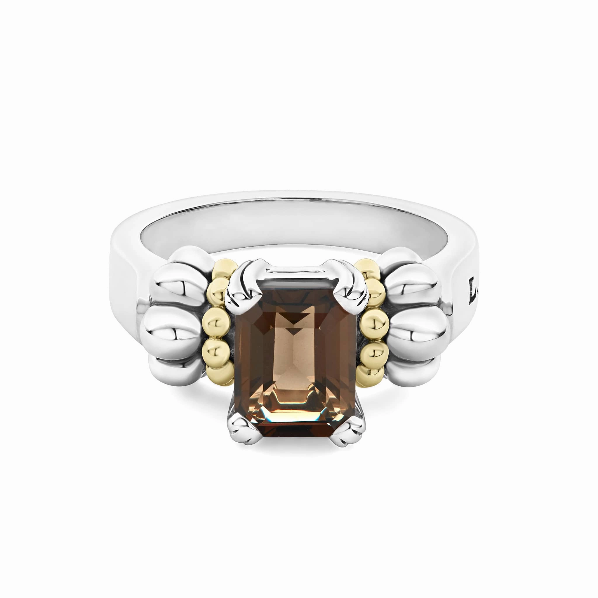Glacier Small Emerald-Cut Smokey Quartz Ring