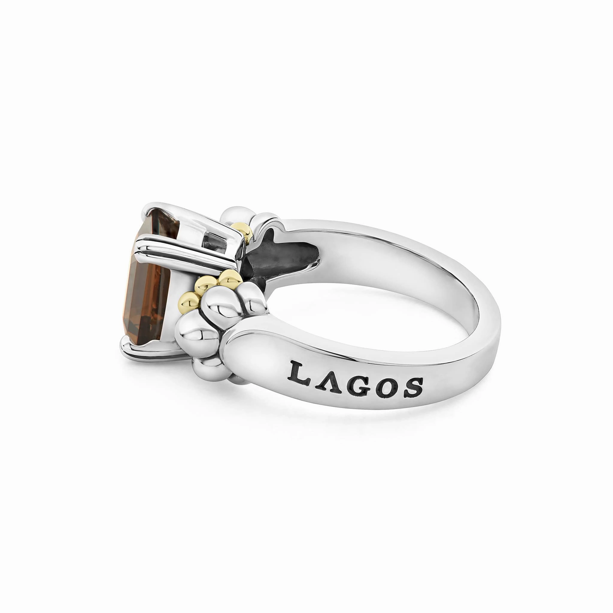 Glacier Small Emerald-Cut Smokey Quartz Ring