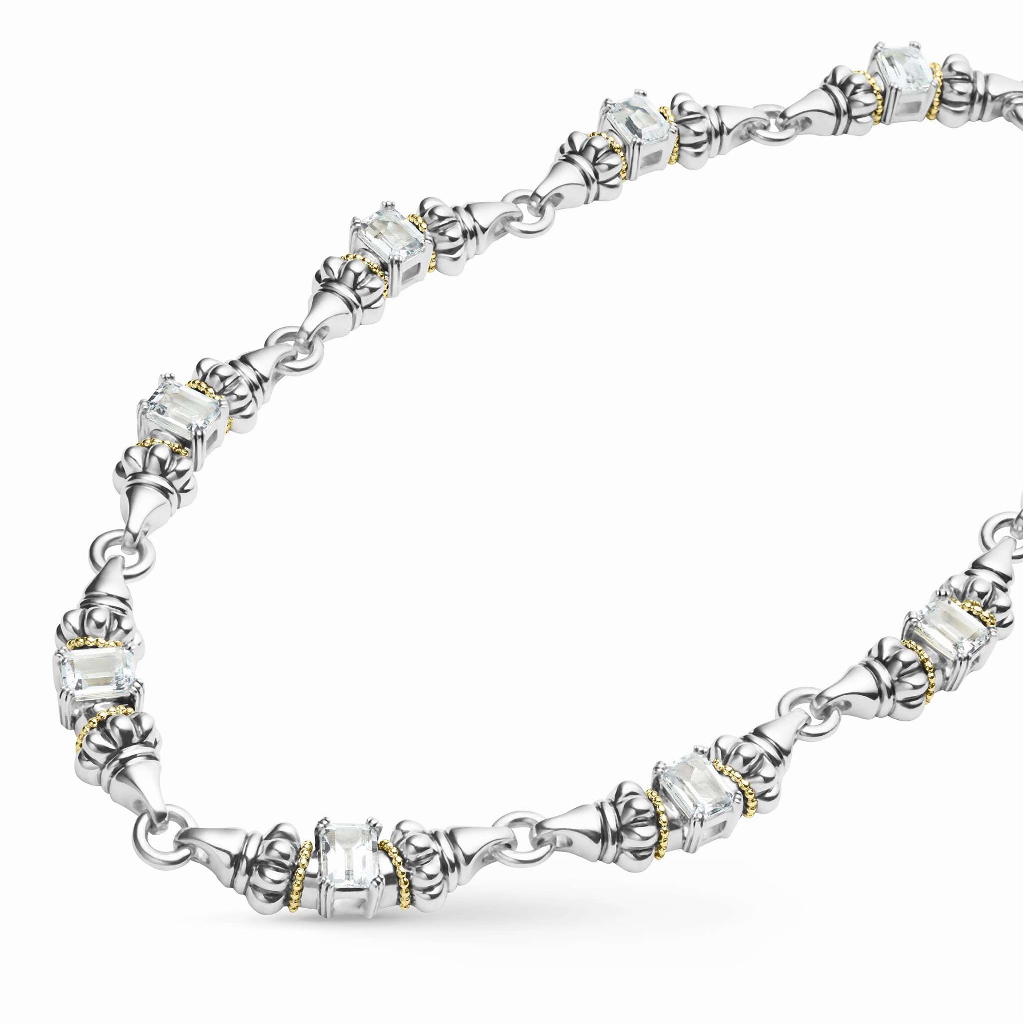 Glacier White Topaz Caviar Necklace