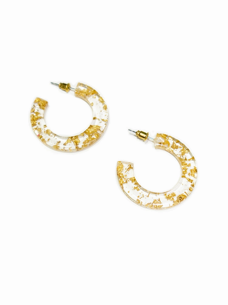 Goa Resin Hoops - Gold