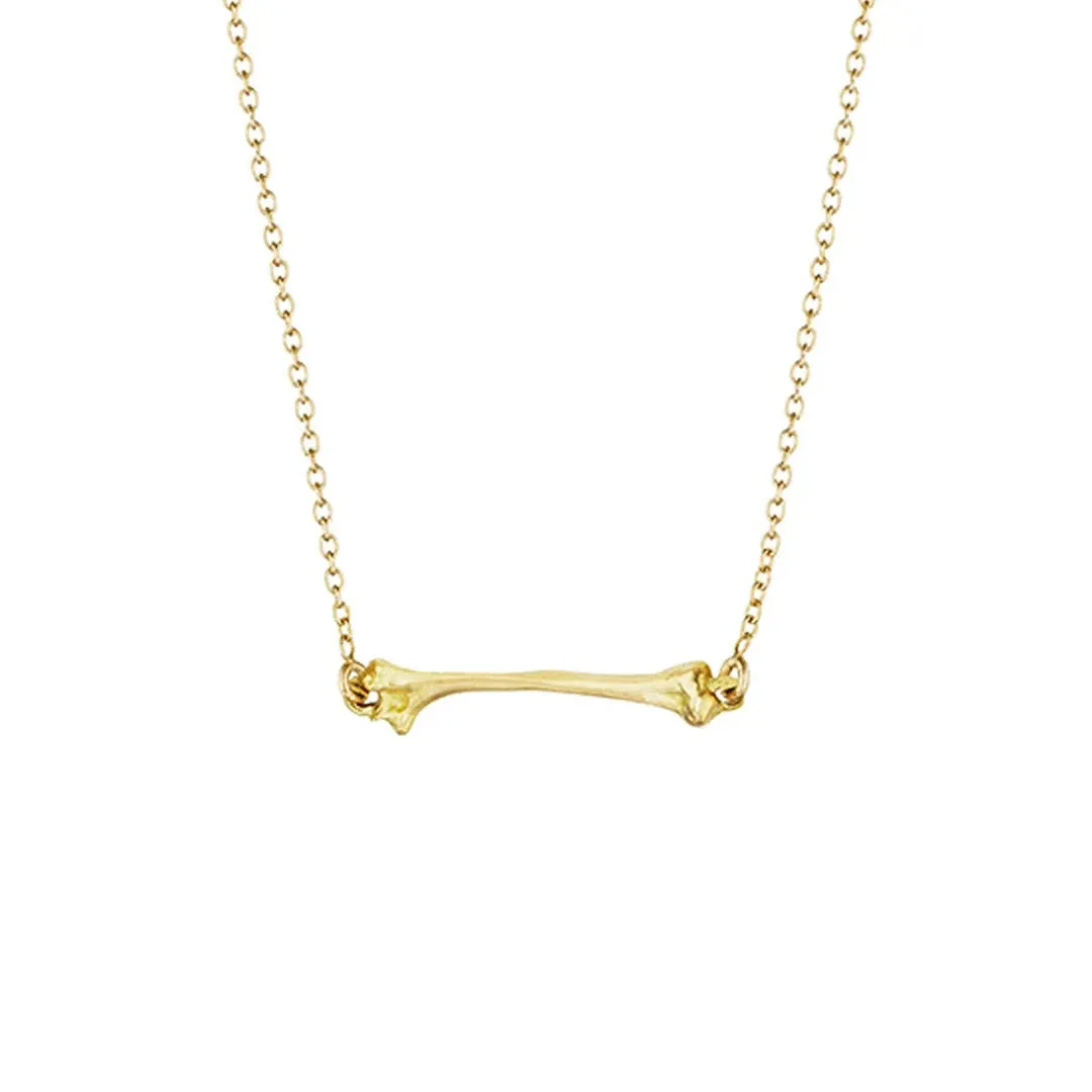 Gold Bone Bar Necklace