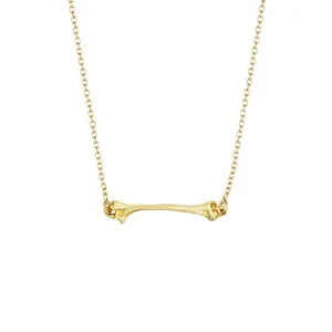 Gold Bone Bar Necklace
