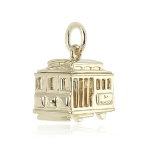 Gold Cable Car Charm