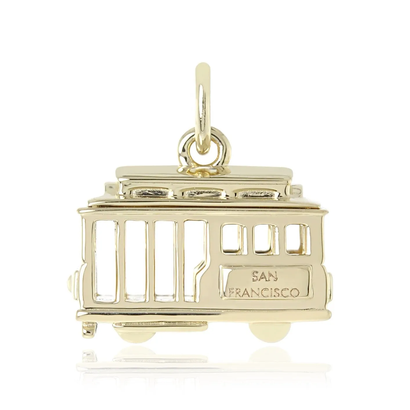 Gold Cable Car Charm