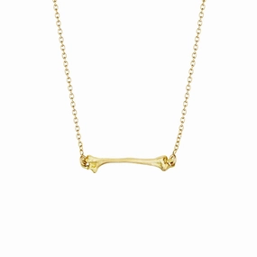 Gold Bone Bar Necklace