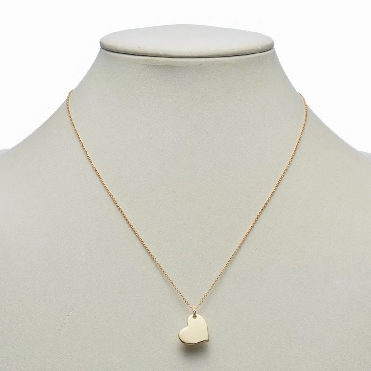 Gold Heart & Diamond Pendant Necklace