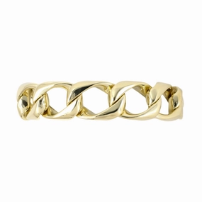 Gold Hollow Open Curb Link Bracelet