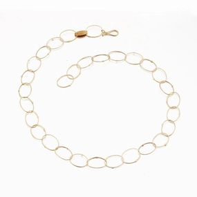 Gold Oval Link Necklace