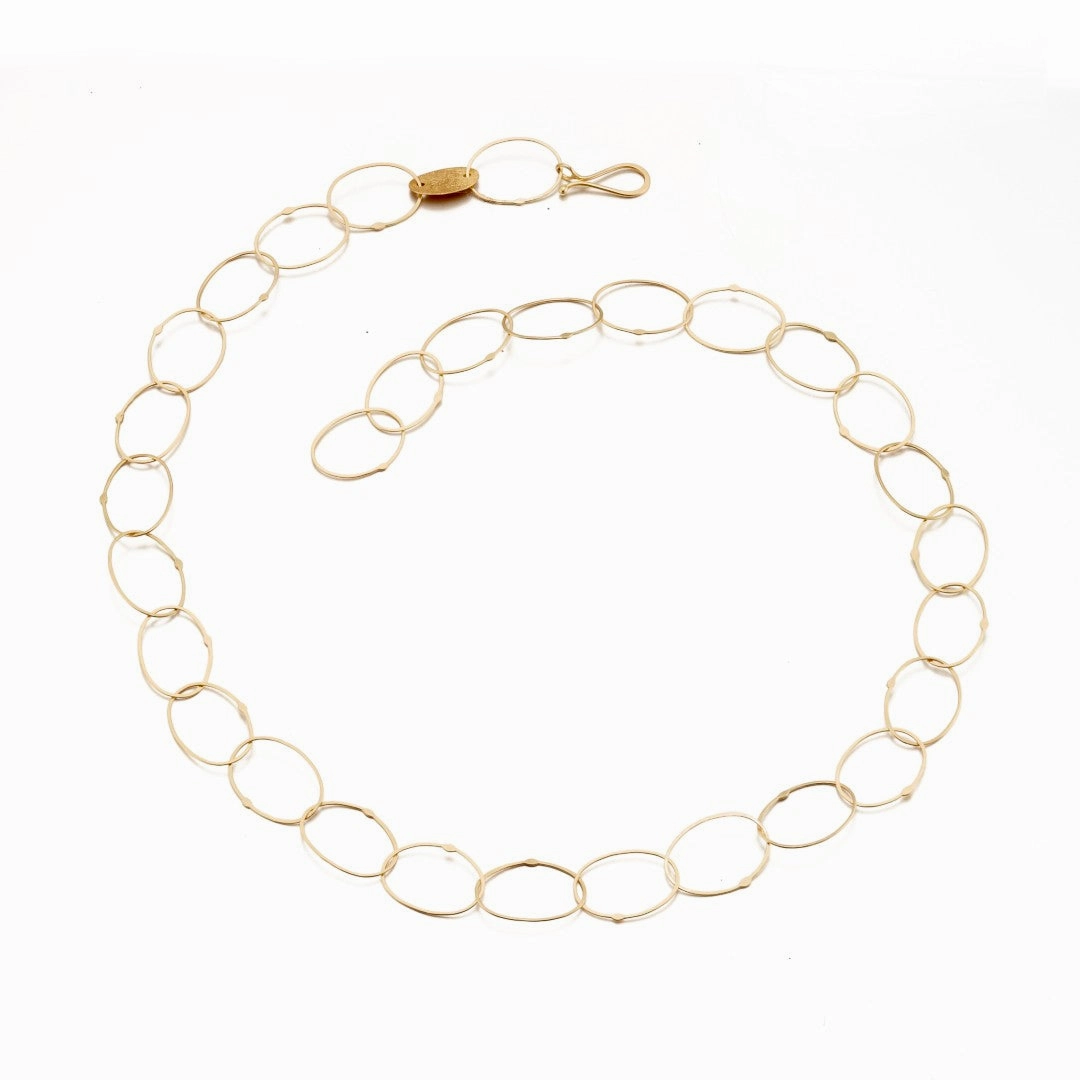 Gold Oval Link Necklace